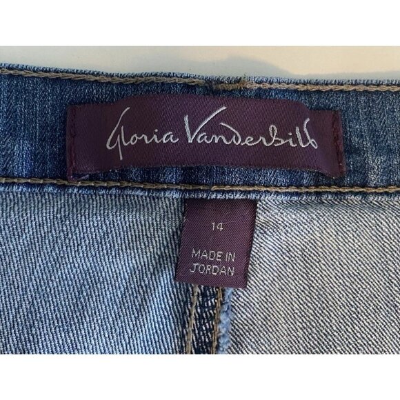 Gloria Vanderbilt Amanda Capri Jeans Womens Size 14 Blue Stretch Denim Casual - Picture 6 of 15